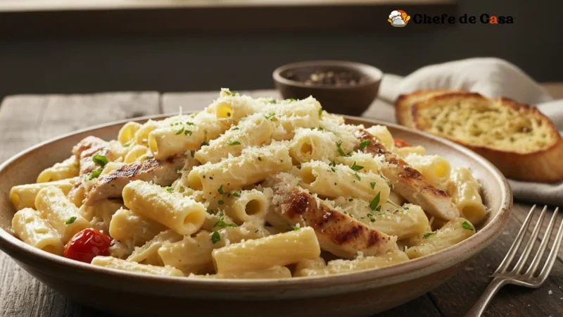 Macarrão cremoso delicioso