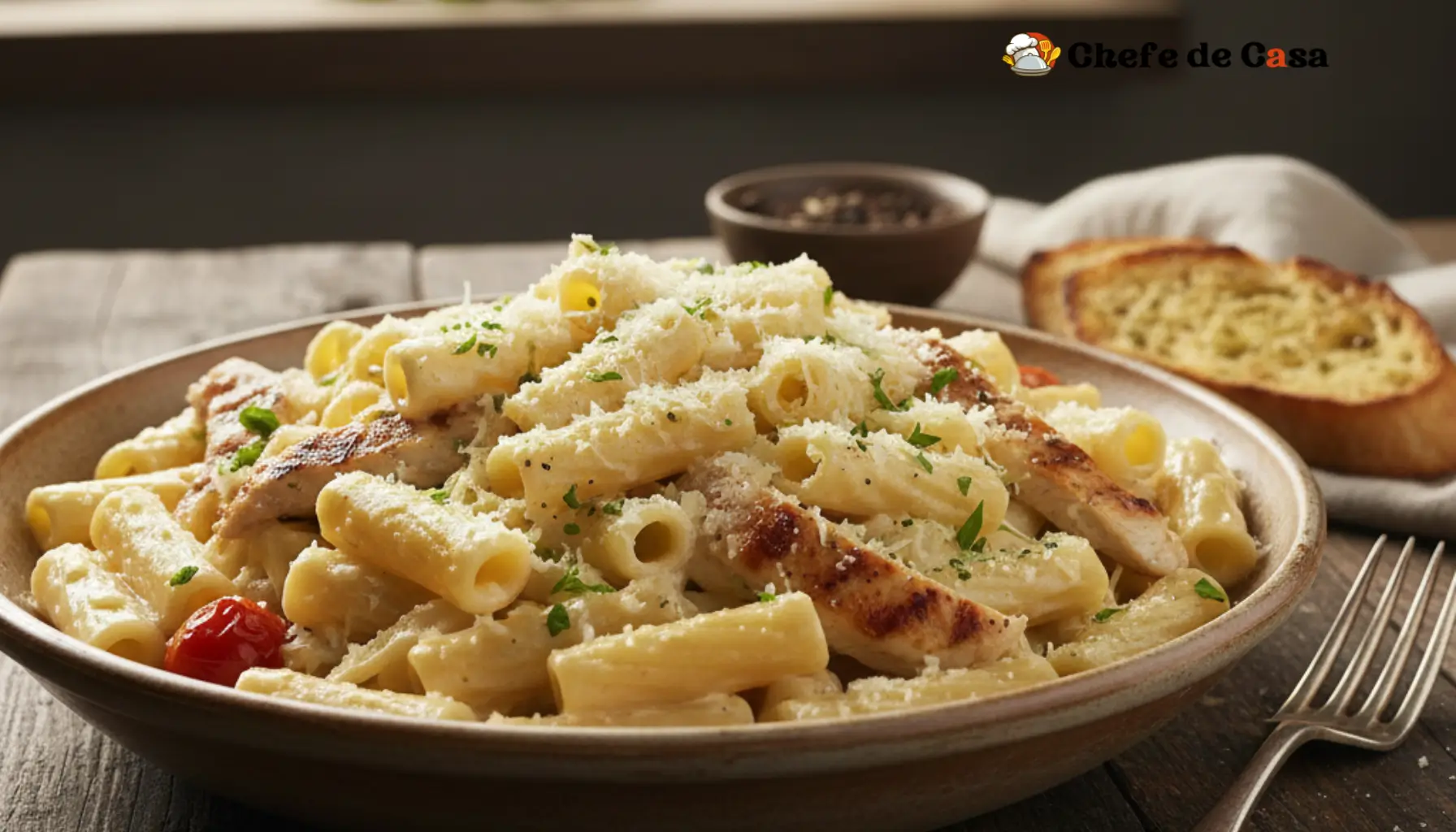 Macarrão cremoso delicioso