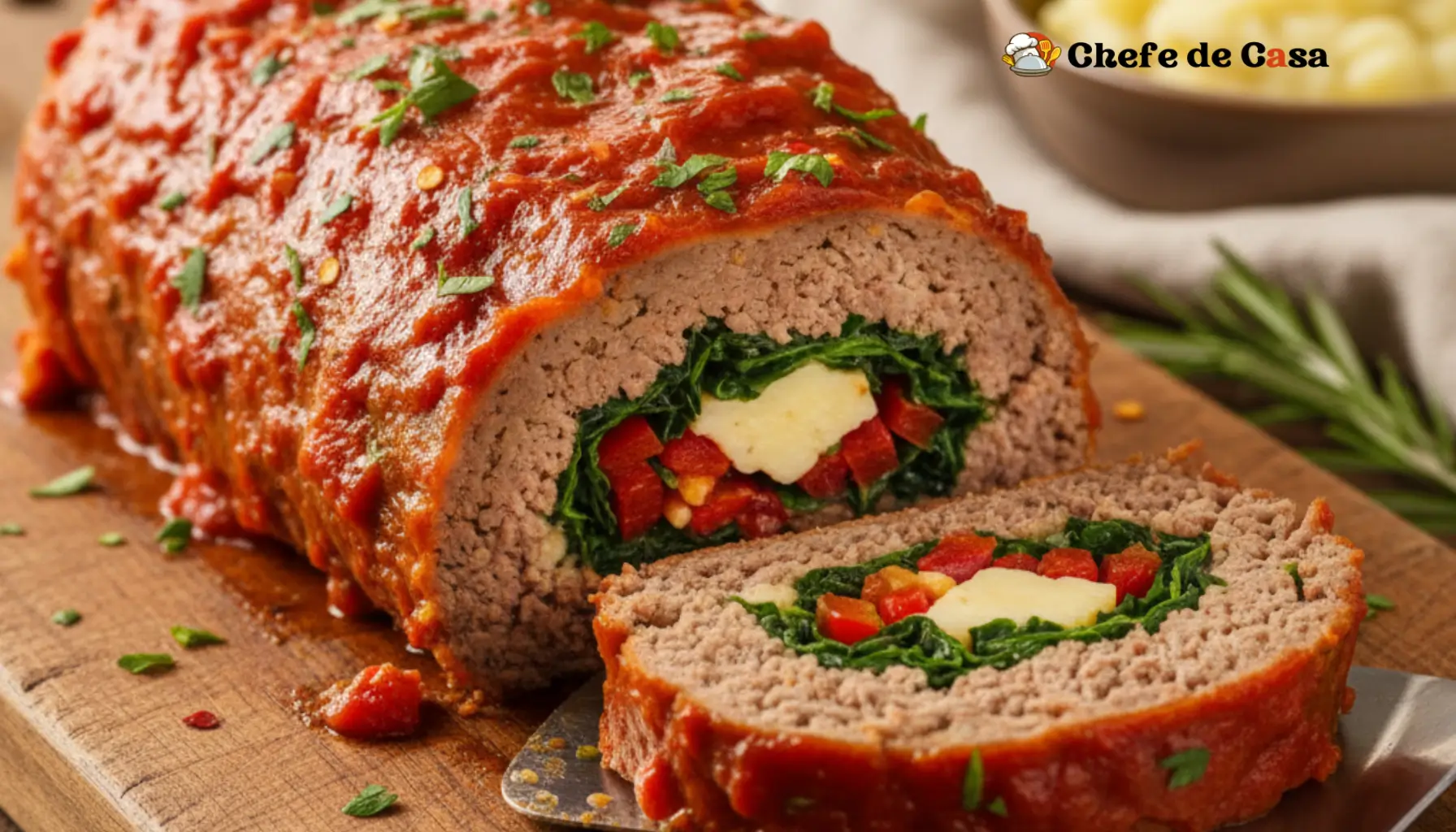 Receita de rocambole de carne moída deliciosa