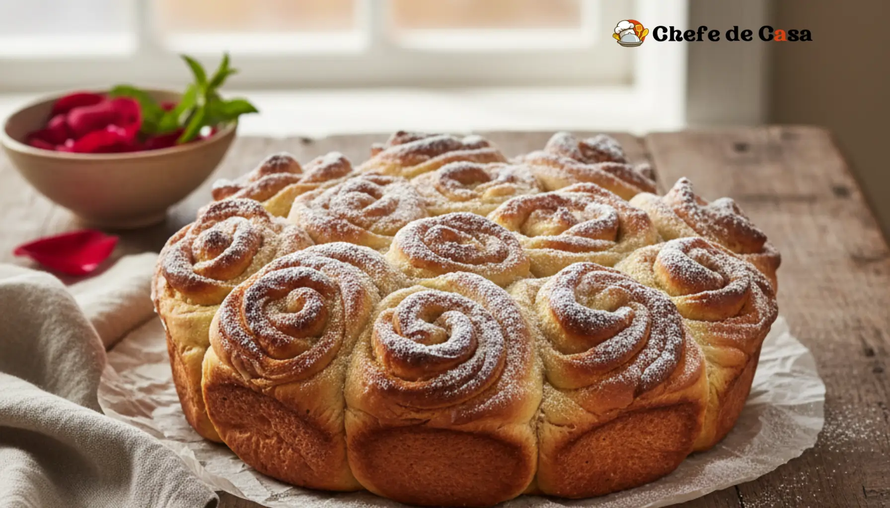 Receita de Pão de Rosas