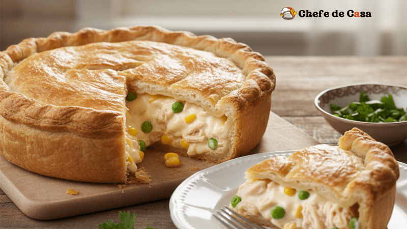 Torta de frango cremosa