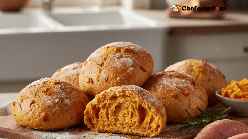 Pão de batata-doce sem glúten