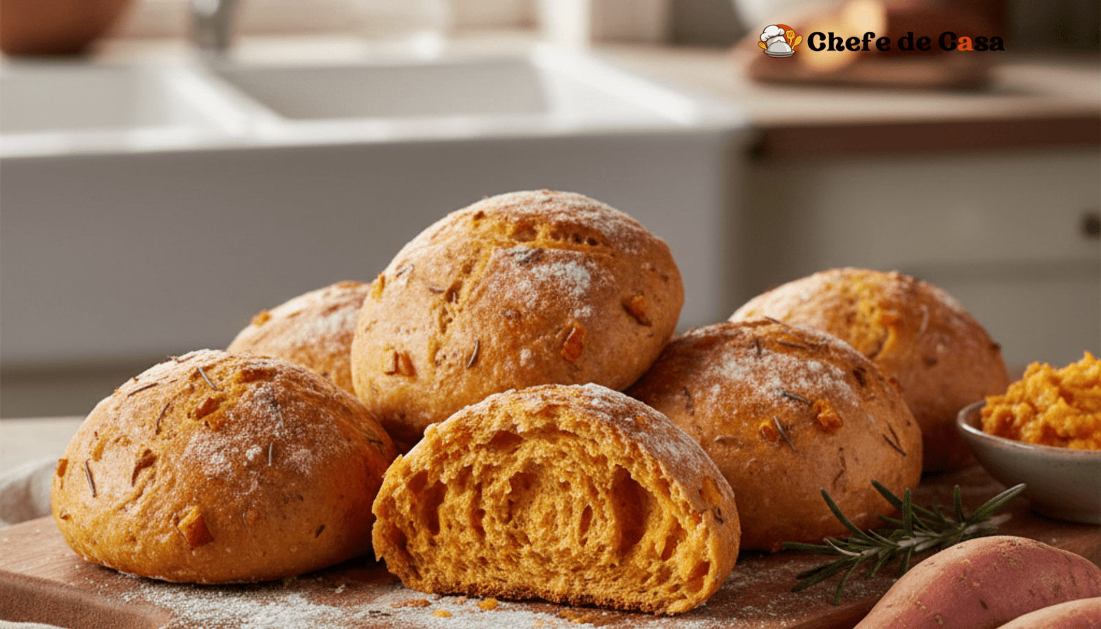 Pão de batata-doce sem glúten