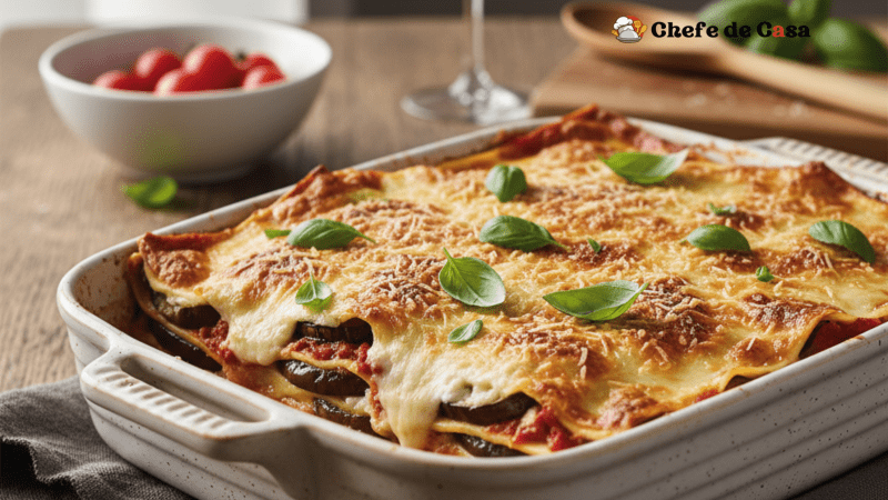 Lasanha de berinjela vegetariana