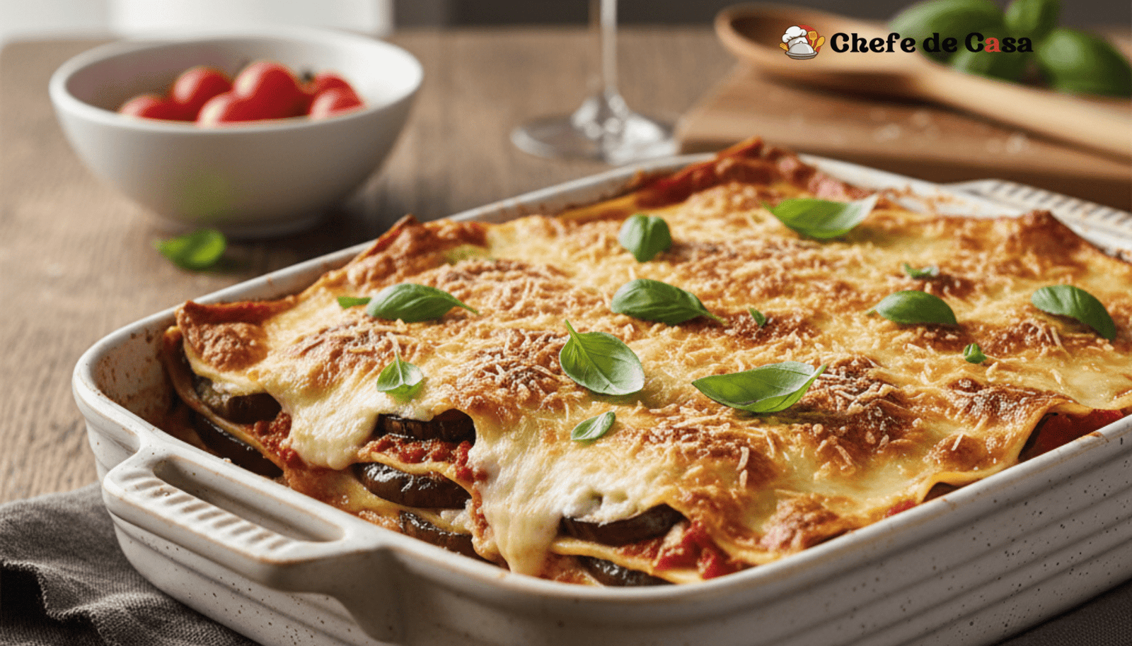 Lasanha de berinjela vegetariana