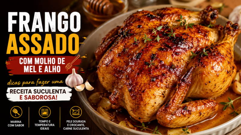 Frango assado com molho de mel e alho dicas para fazer uma receita suculenta e saborosa