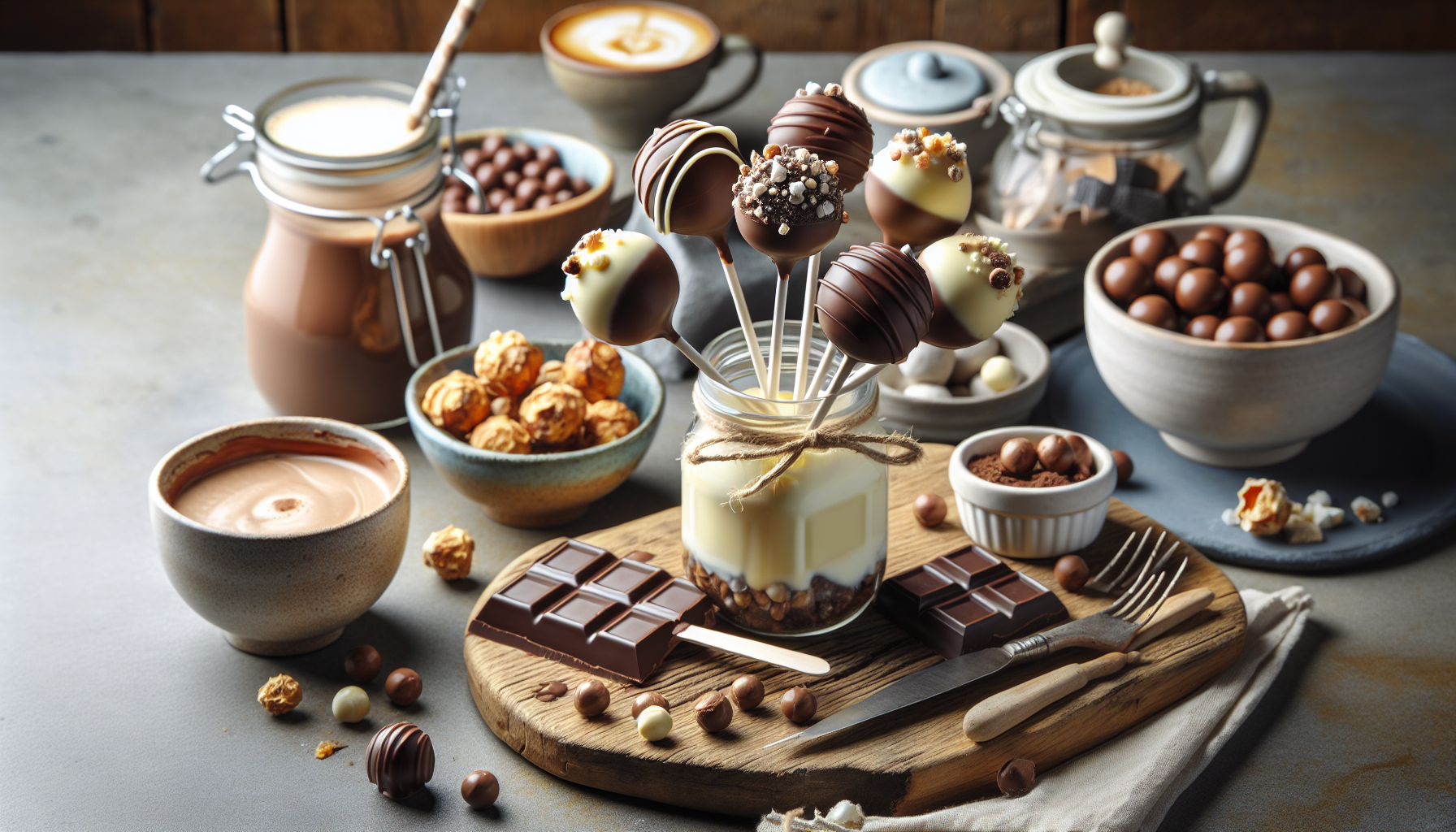 Pirulito de chocolate fácil