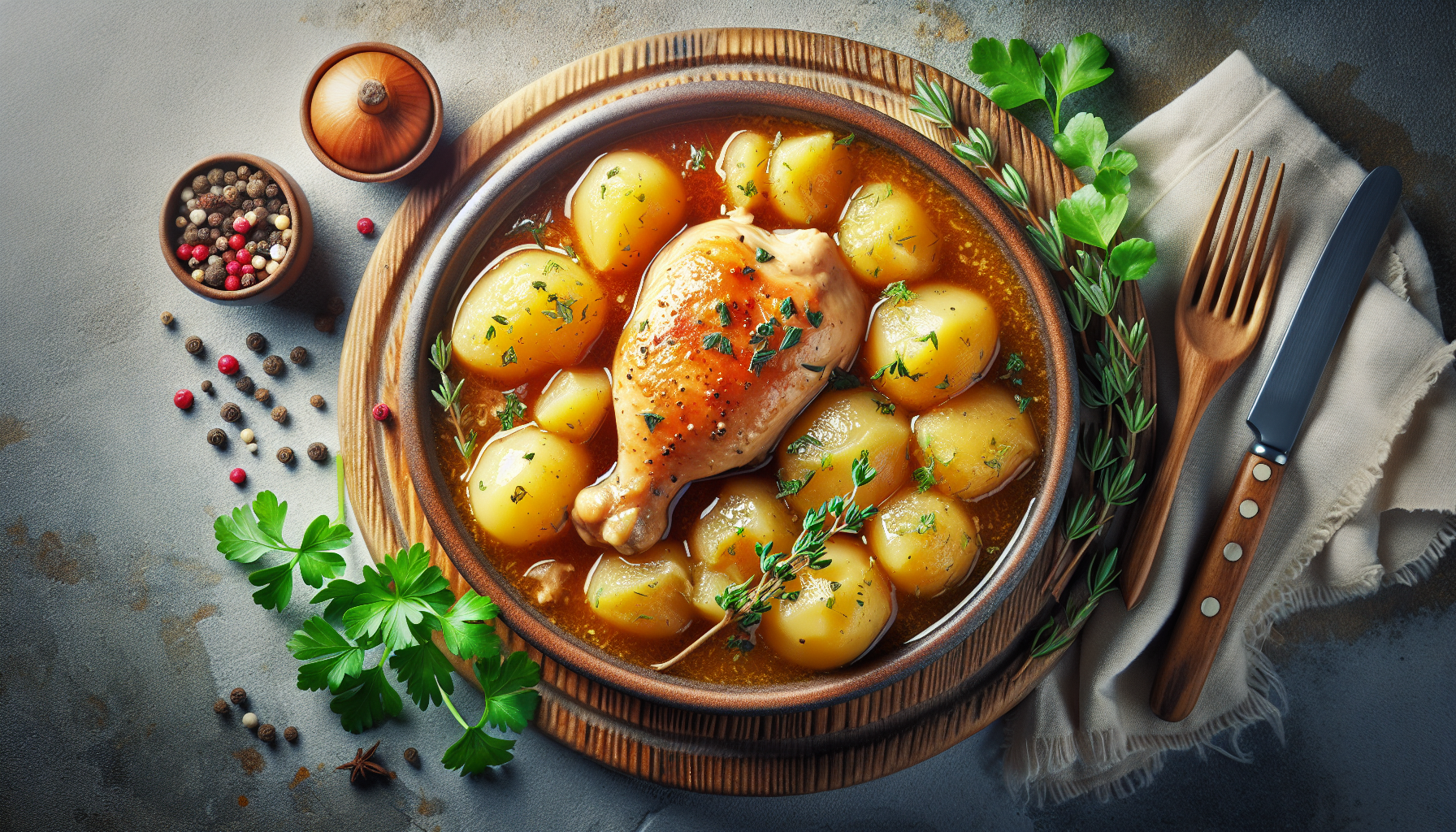 Frango ensopado com batatas