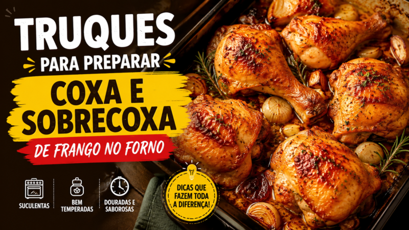 Truques para preparar coxa e sobrecoxa de frango no forno