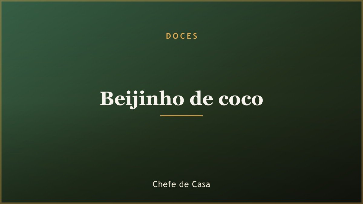 Beijinho de coco