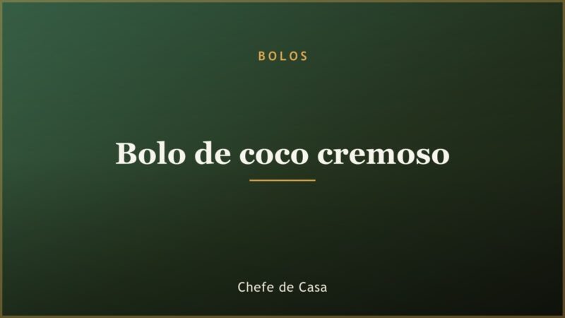 Bolo de coco cremoso