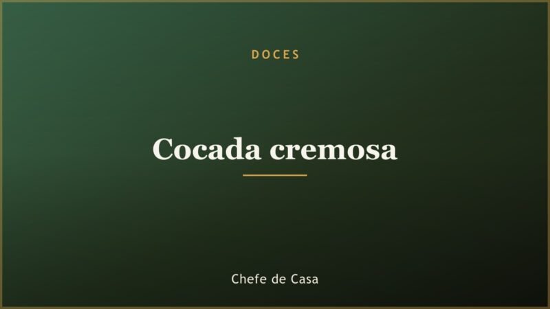 Cocada cremosa