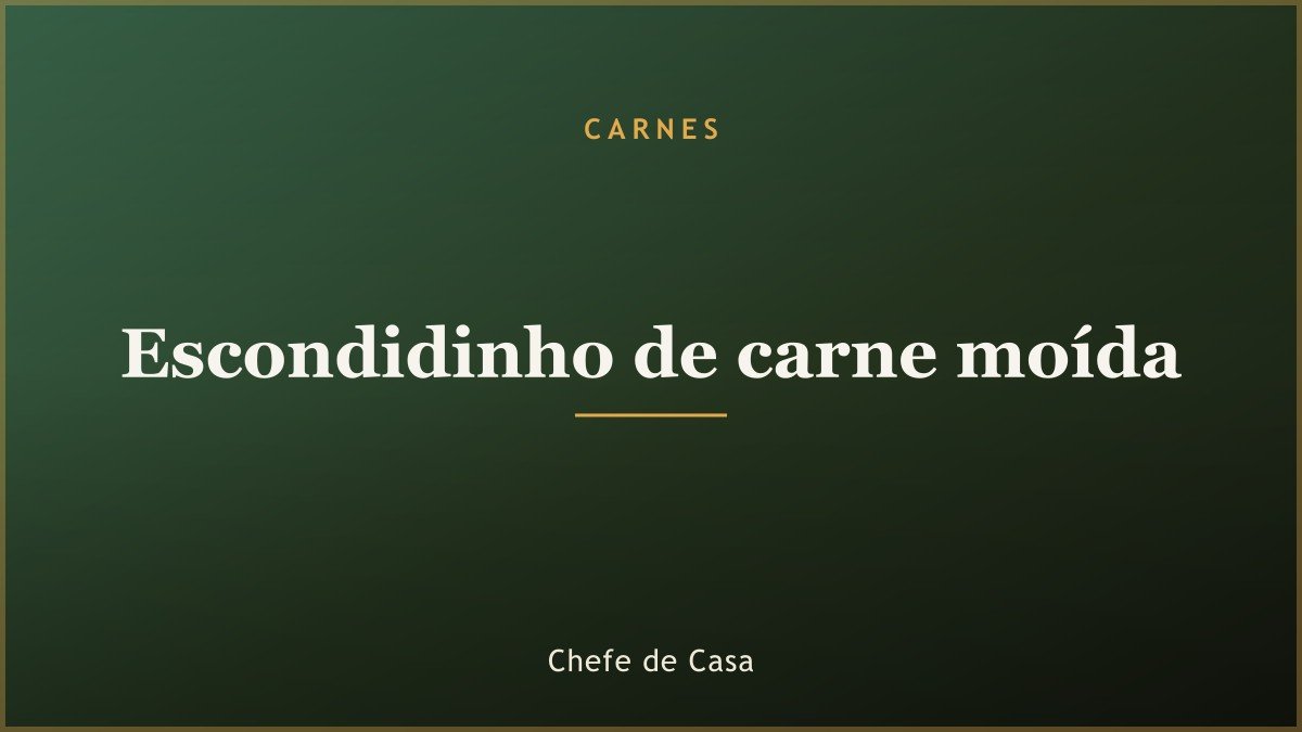 Escondidinho de carne moída