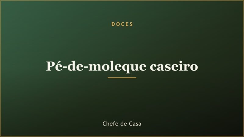 Pé-de-moleque caseiro